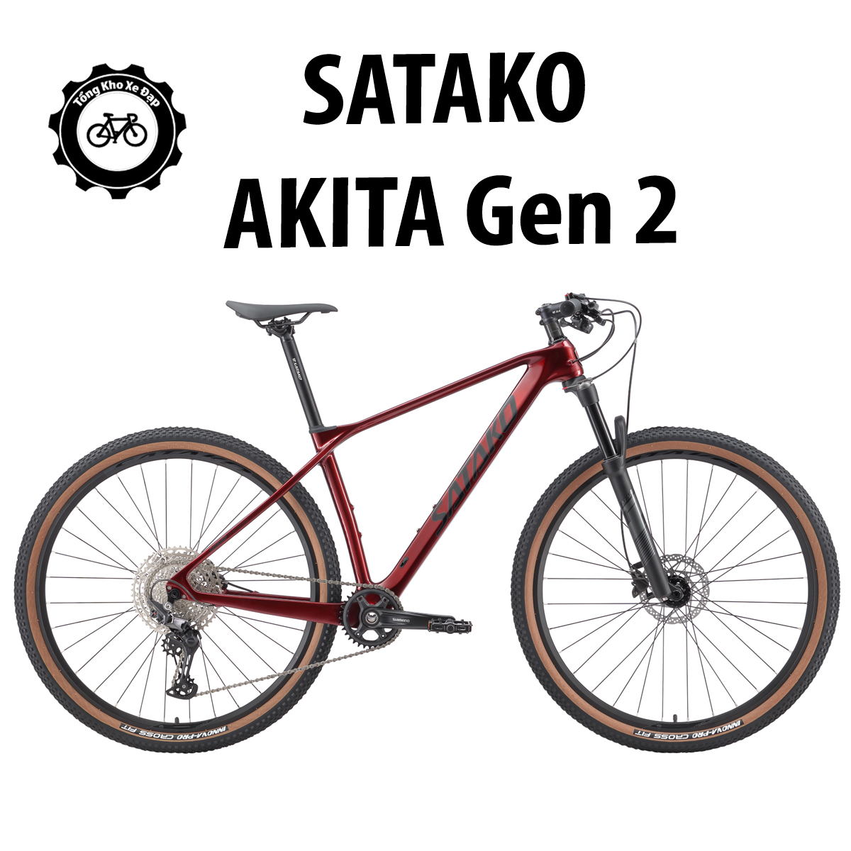 Khám phá những cung đường mòn đầy thử thách với xe đạp địa hình SATAKO AKITA gen 2. Mẫu xe này là sự kết hợp hoàn hảo giữa hiệu suất và độ bền, sẵn sàng chinh phục mọi địa hình. Cảm nhận sự khác biệt với thiết kế khung carbon siêu nhẹ, hệ thống truyền động Shimano Deore 12 tốc độ mượt mà và hệ thống phanh đĩa thủy lực mạnh mẽ, mang lại trải nghiệm lái vượt trội.