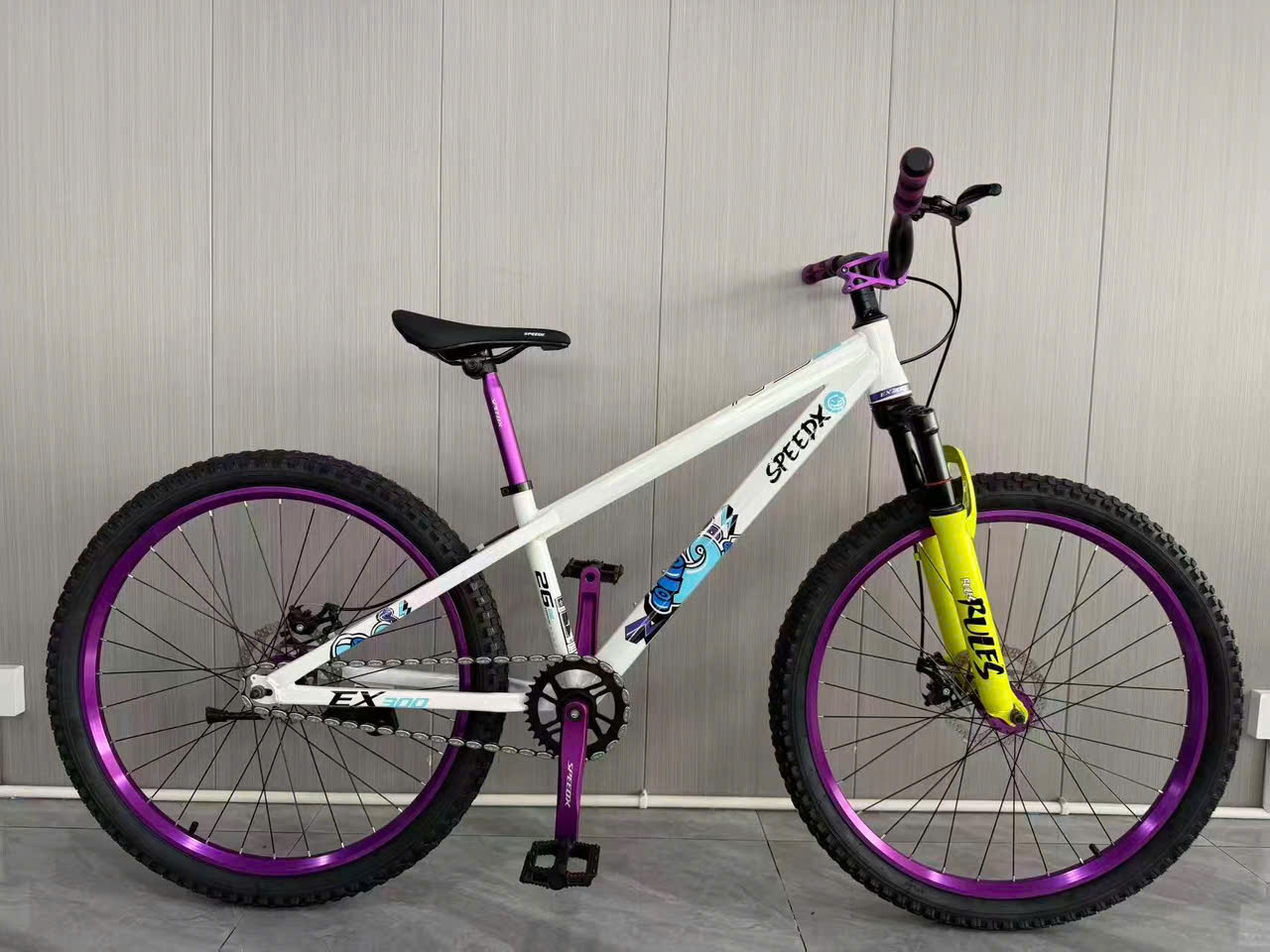 Xe MTB Dirt Jump SPEEDX EX 300 Thay PINK DS200 khung thép bánh 26 inch #pink #ds200 #speedx #ex300 - Ảnh 5