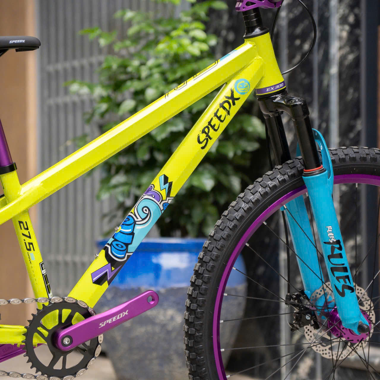 Xe MTB Dirt Jump SPEEDX EX 300 Thay PINK DS200 khung thép bánh 26 inch #pink #ds200 #speedx #ex300 - Ảnh 10